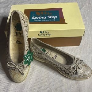Spring Step comfort with every step FABIOLA-BGEM women’s shoes beige size 6 1/2